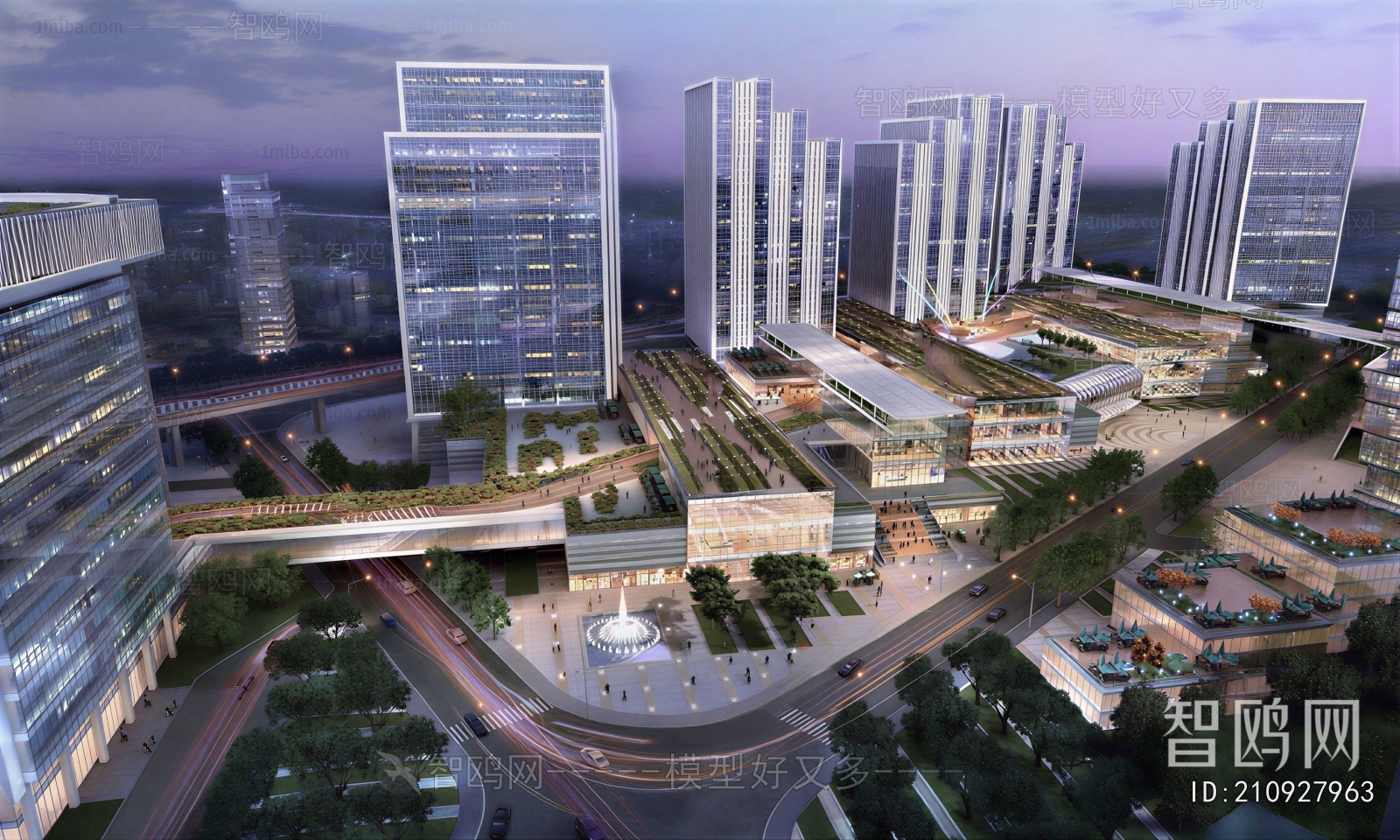 Modern Architectural Bird's-eye View Planning
