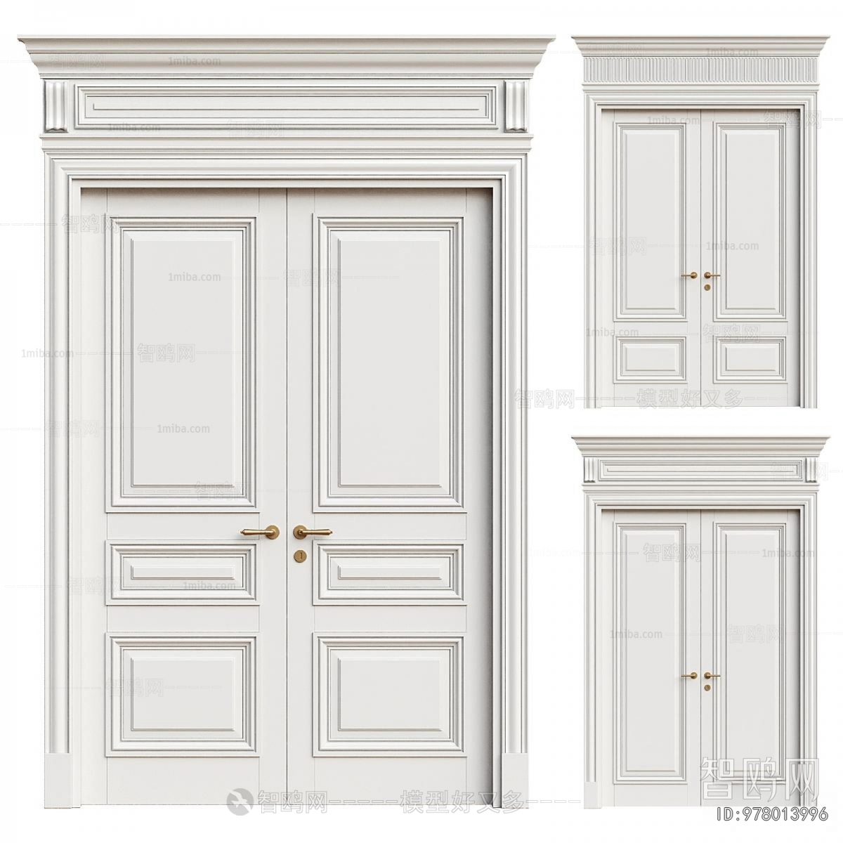 Simple European Style Double Door