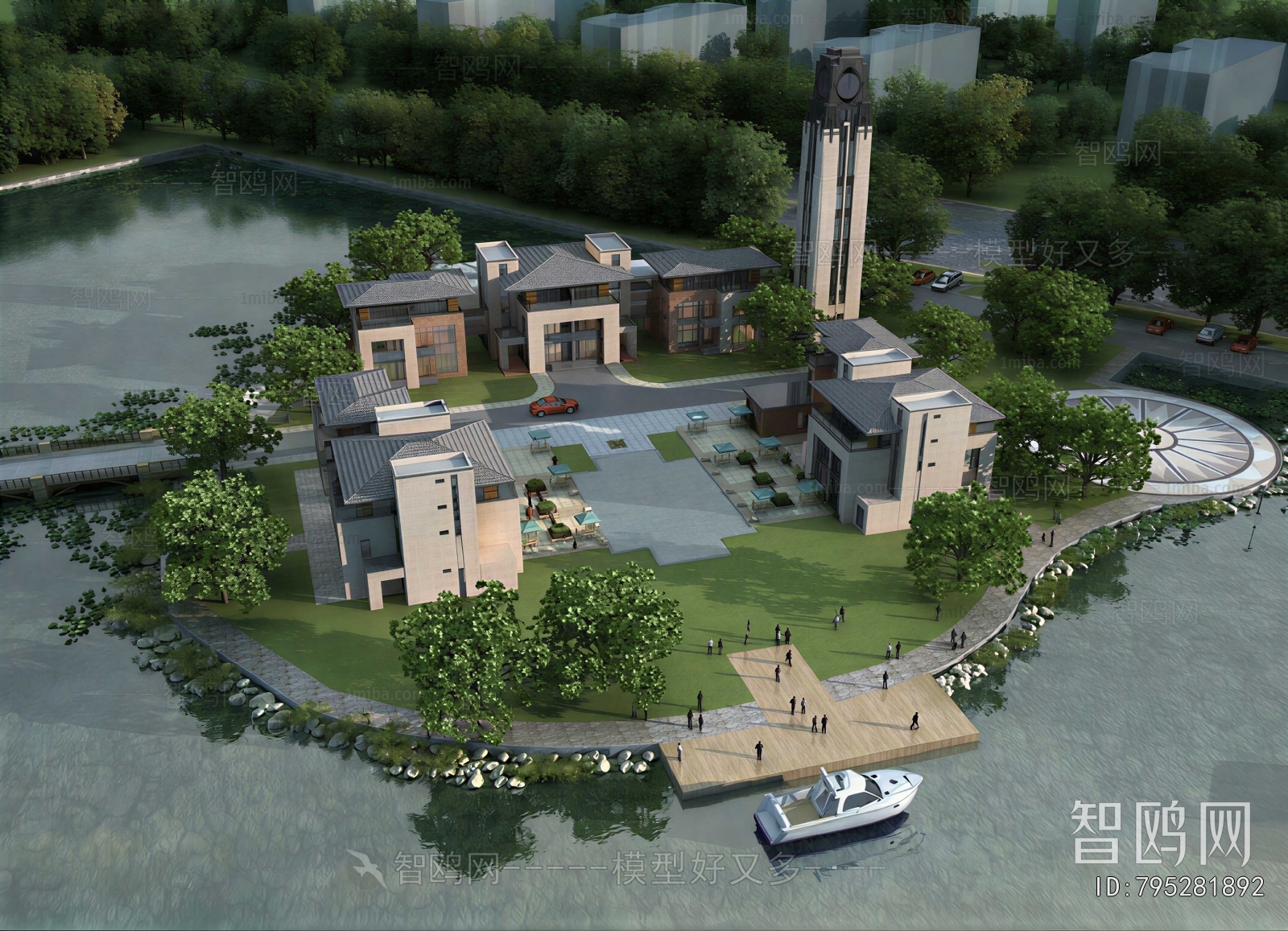 Modern Architectural Bird's-eye View Planning