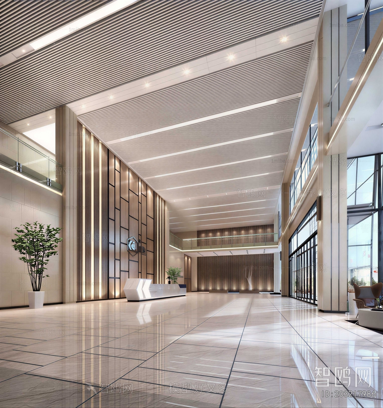 Modern Office Reception Desk