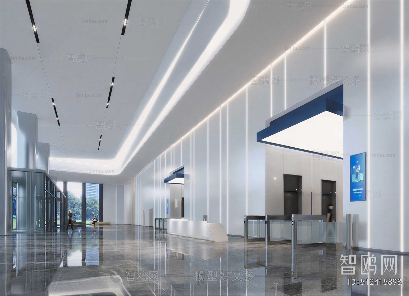 Modern Office Reception Desk