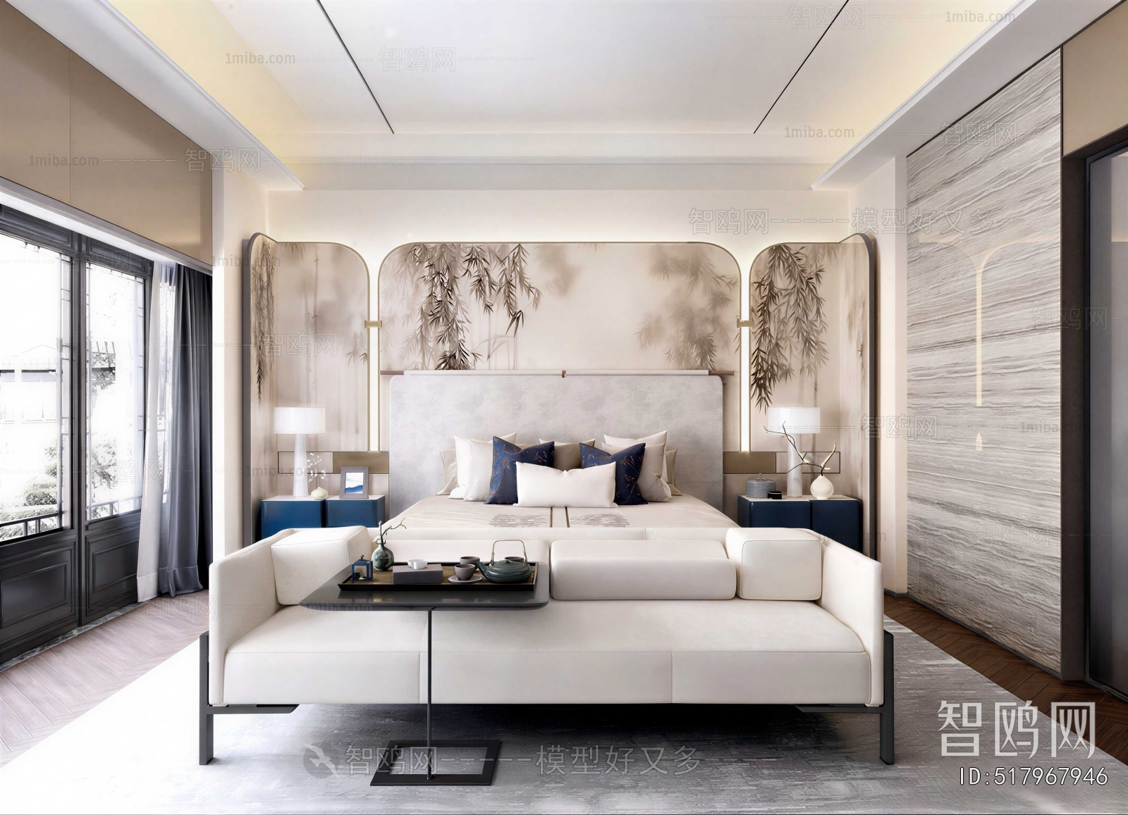 New Chinese Style Bedroom
