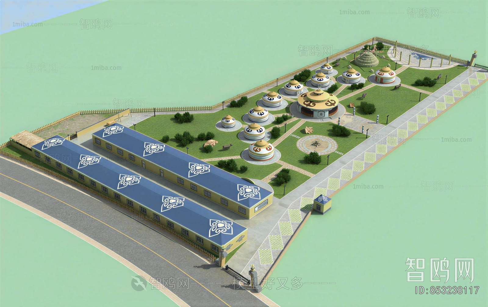 Modern Architectural Bird's-eye View Planning