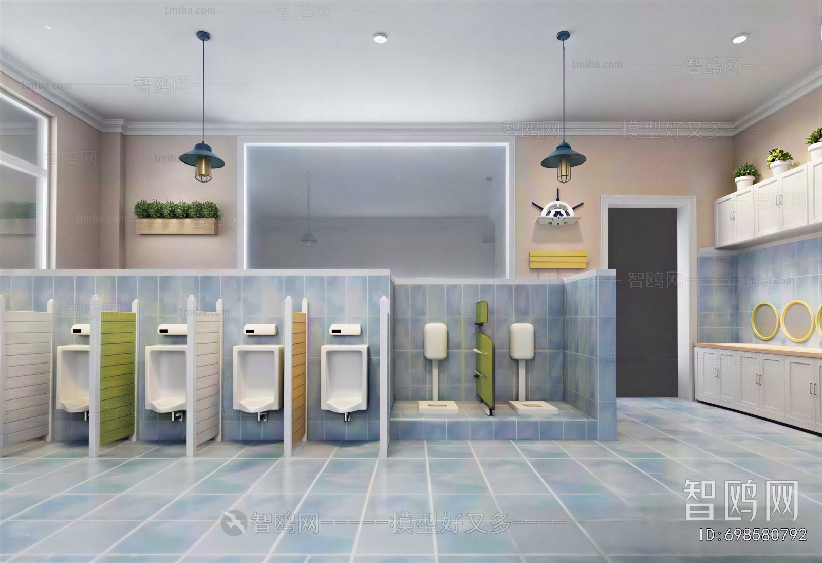 Modern Children's Restroom
