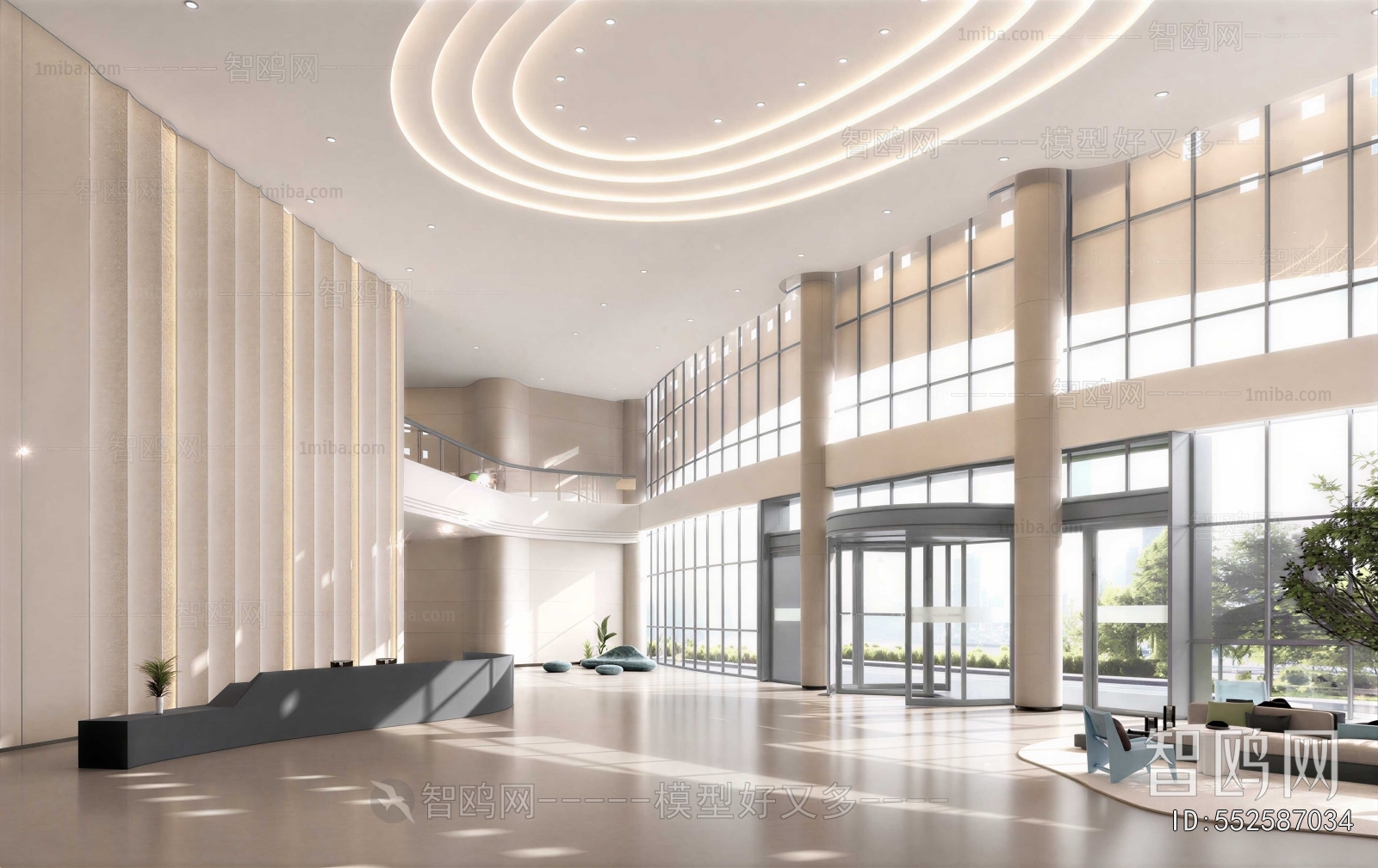 Modern Office Reception Desk