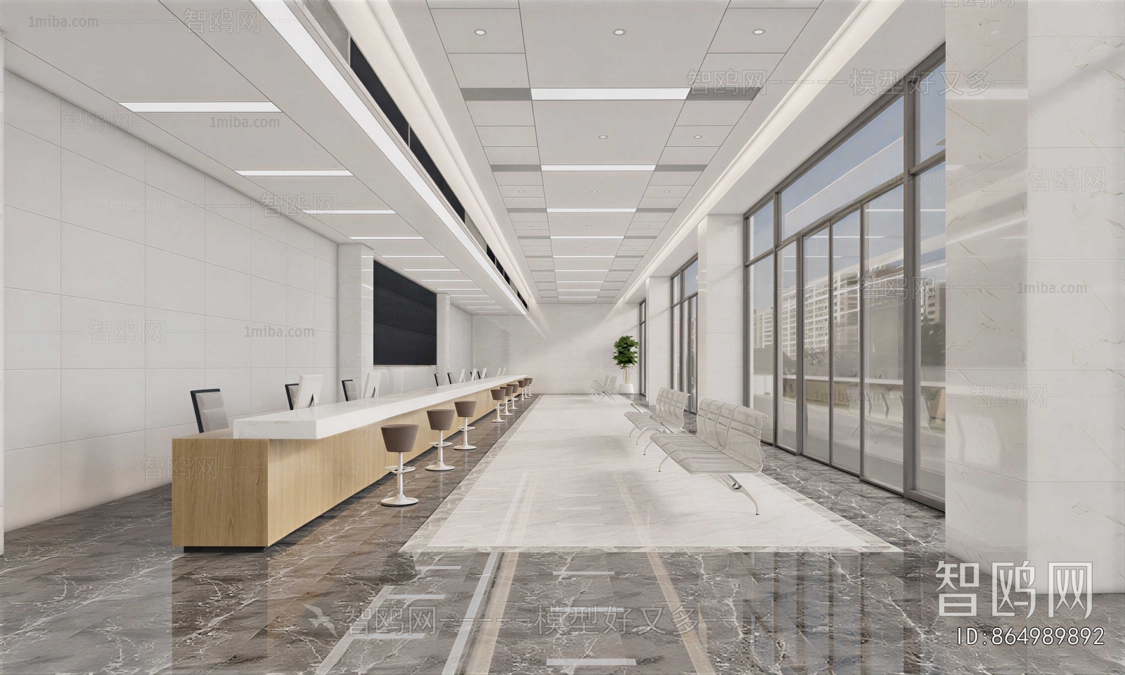 Modern Office Reception Desk