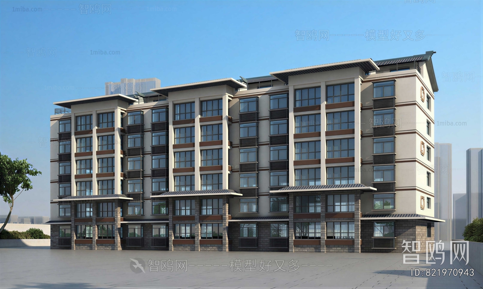 New Chinese Style Building Appearance