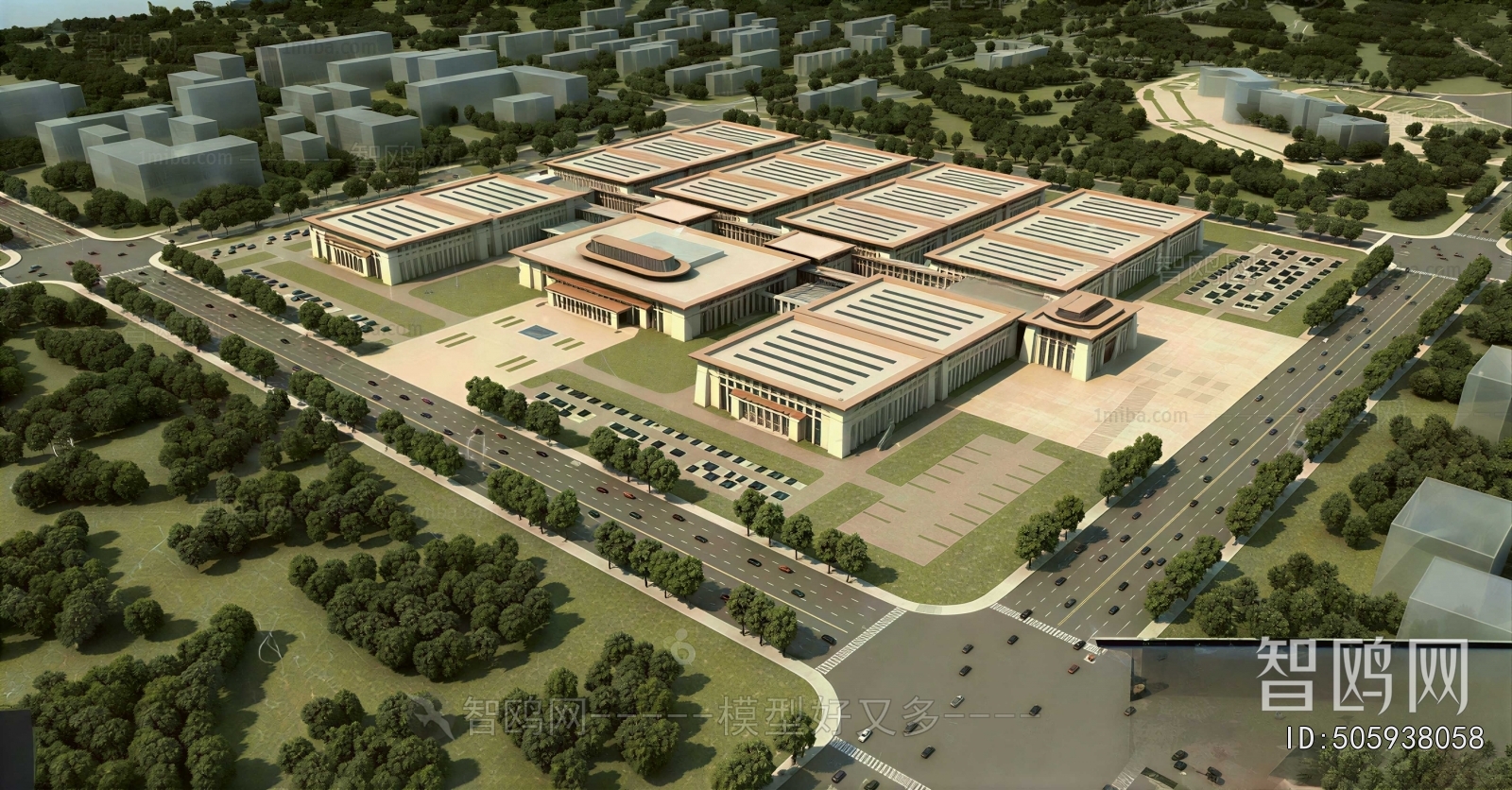 Modern Architectural Bird's-eye View Planning