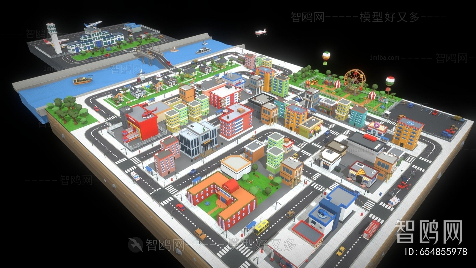 Modern Architectural Bird's-eye View Planning