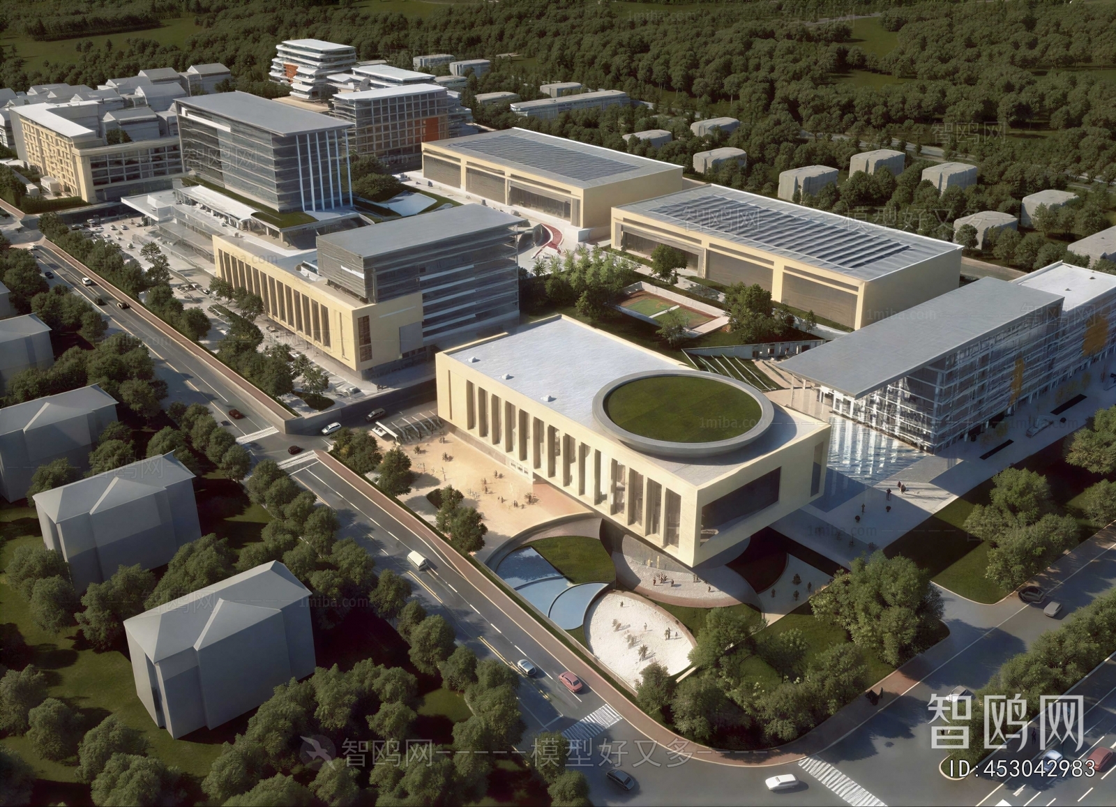 Modern Architectural Bird's-eye View Planning