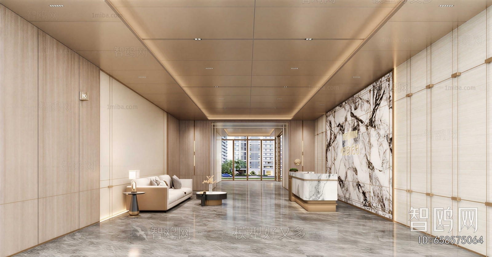 Modern Office Reception Desk