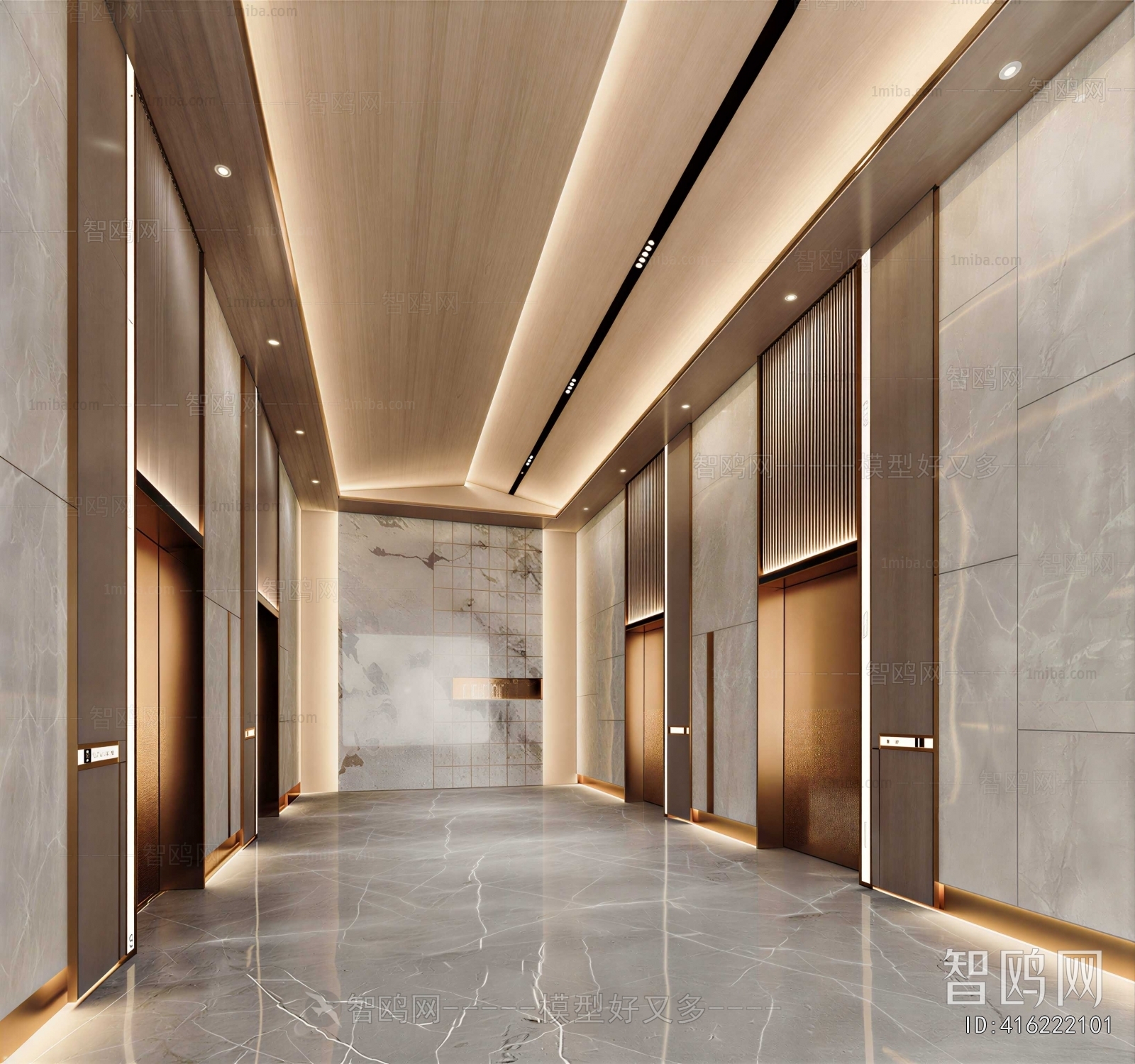 Modern Office Elevator Hall