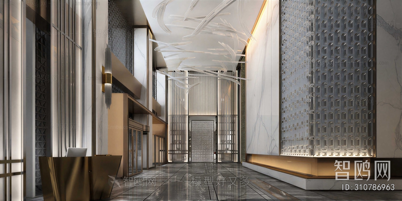 New Chinese Style Lobby Hall