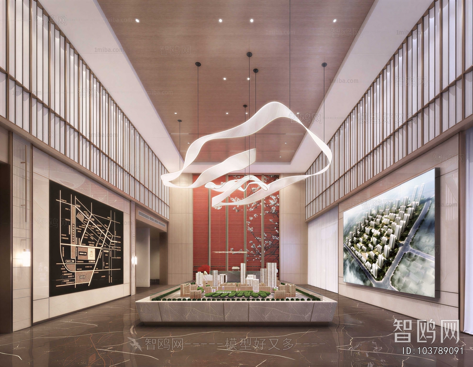 New Chinese Style Real Estate Sales Office