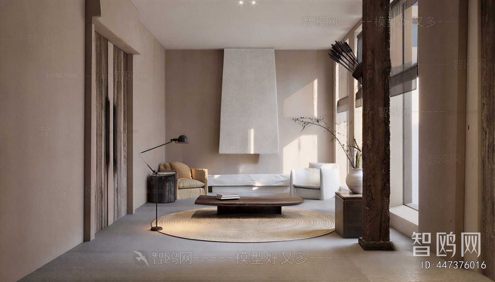 New Chinese Style A Living Room