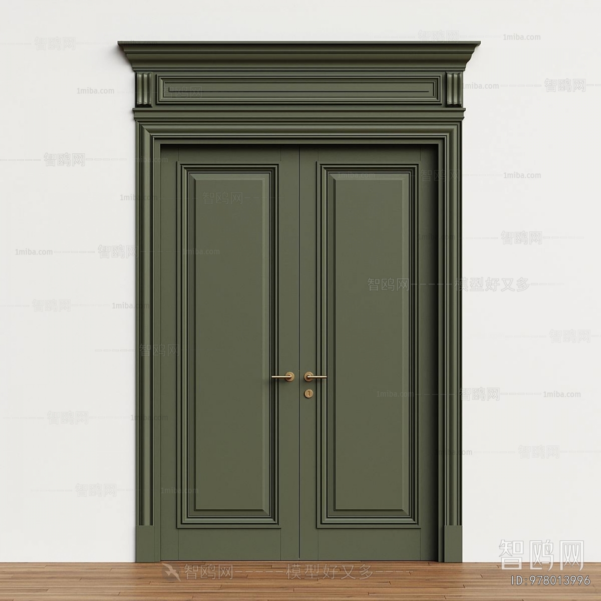 Simple European Style Double Door