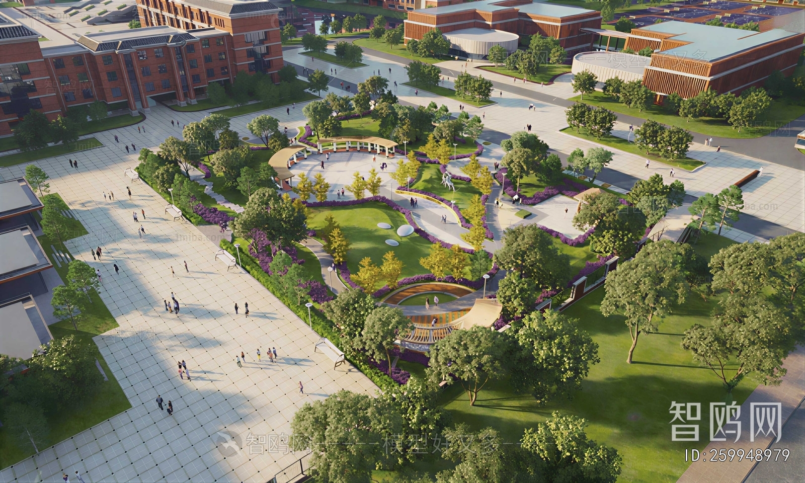 Modern Architectural Bird's-eye View Planning