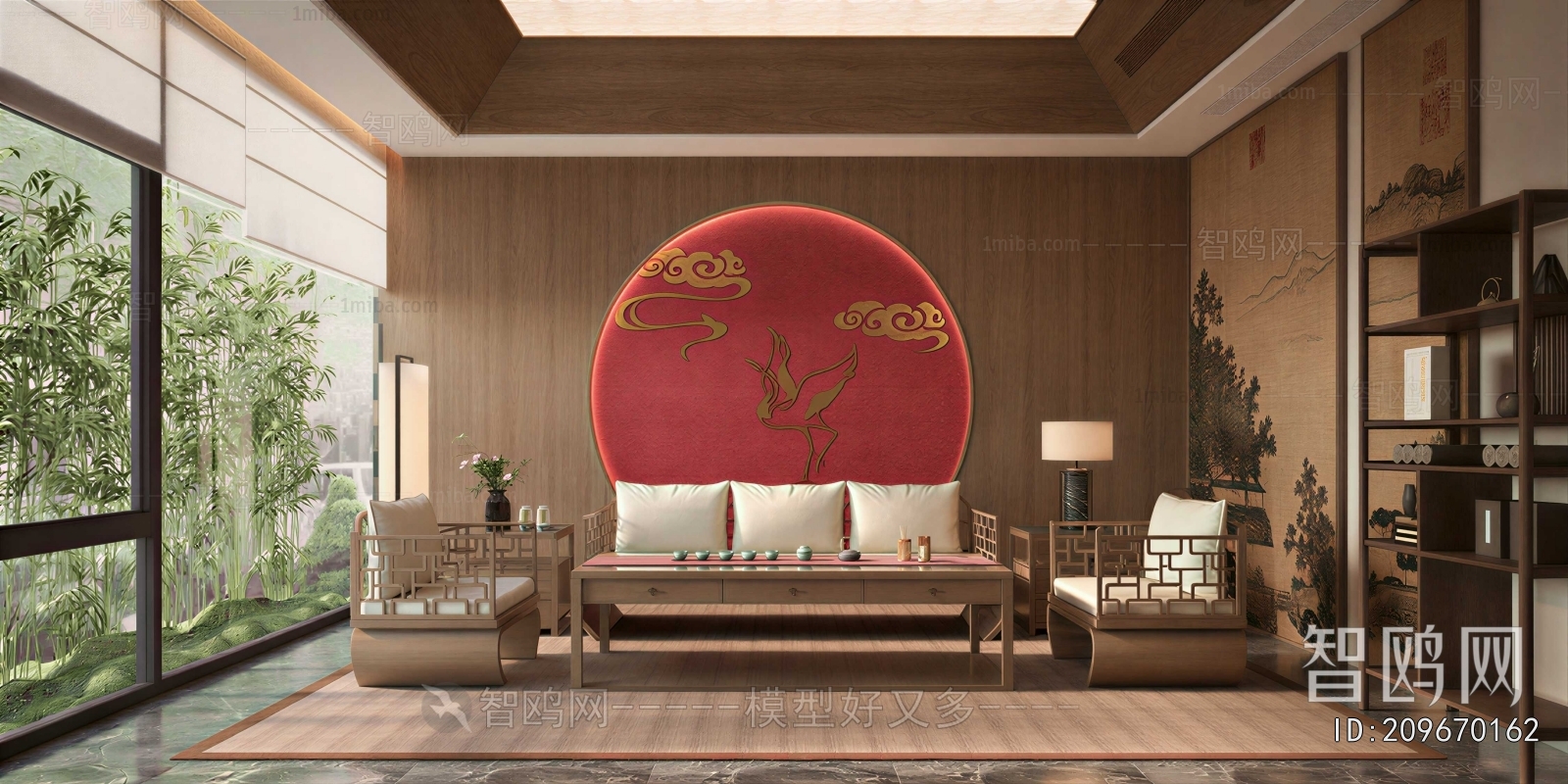 New Chinese Style A Living Room