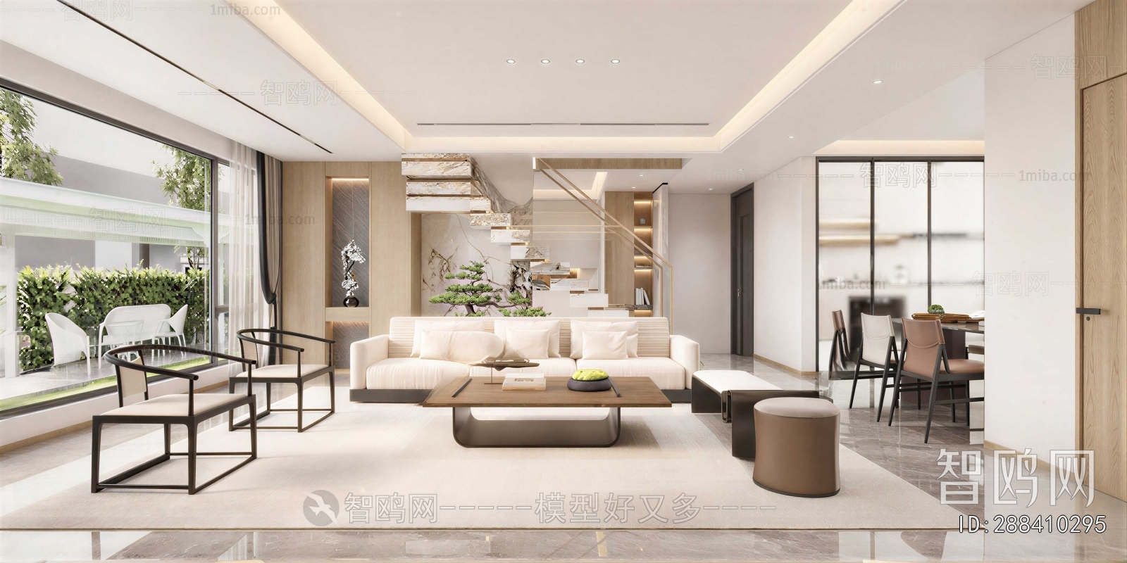 New Chinese Style A Living Room