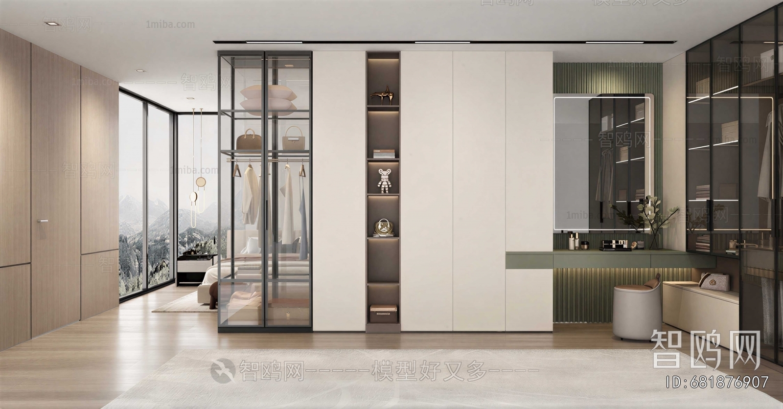 Modern Clothes Storage Area