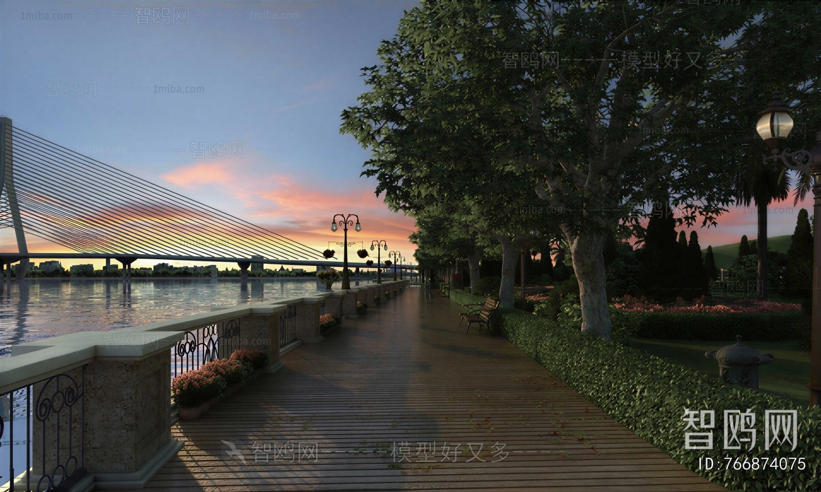 Modern Park Landscape