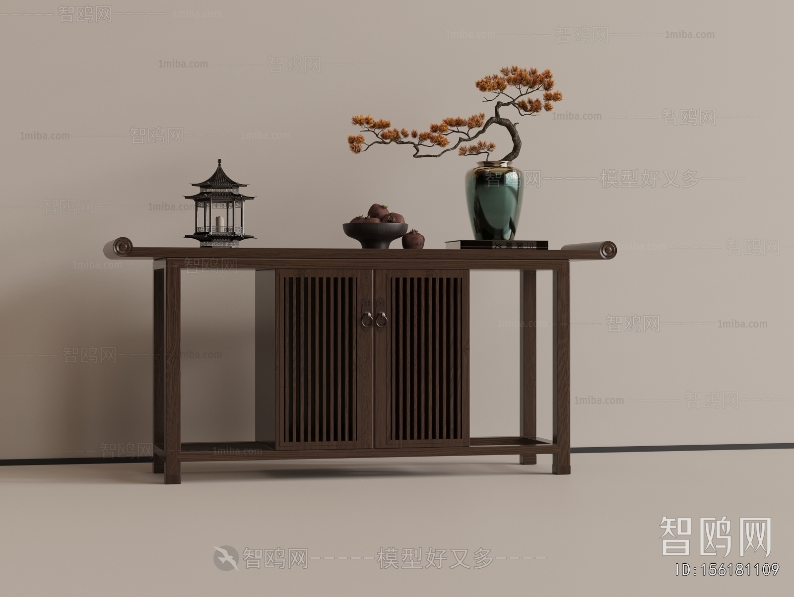 New Chinese Style Entrance Cabinet