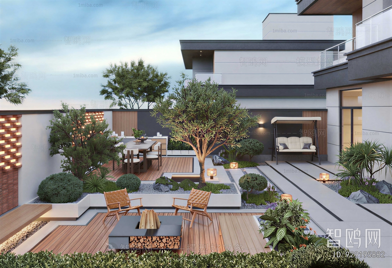 Modern Courtyard/landscape