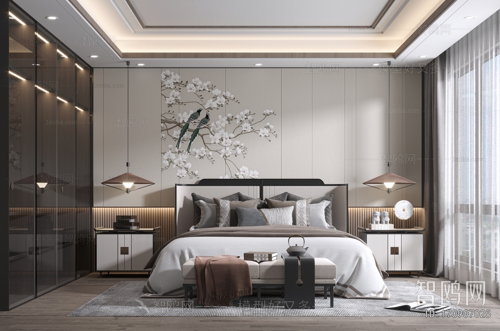 New Chinese Style Bedroom