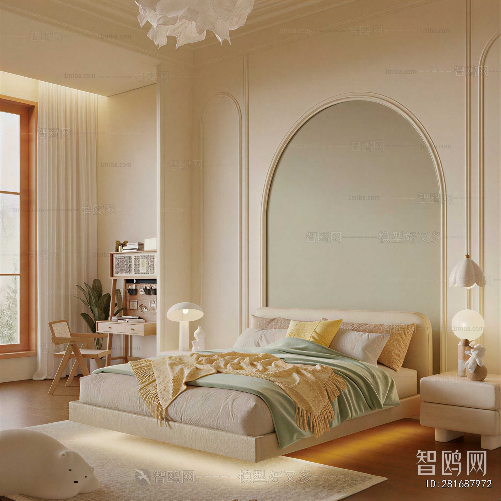 Simple European Style Bedroom