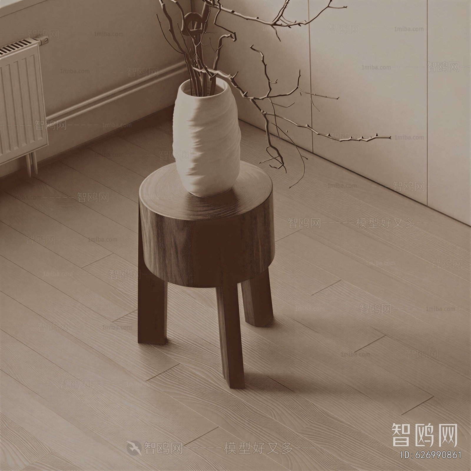 Wabi-sabi Style Side Table/corner Table