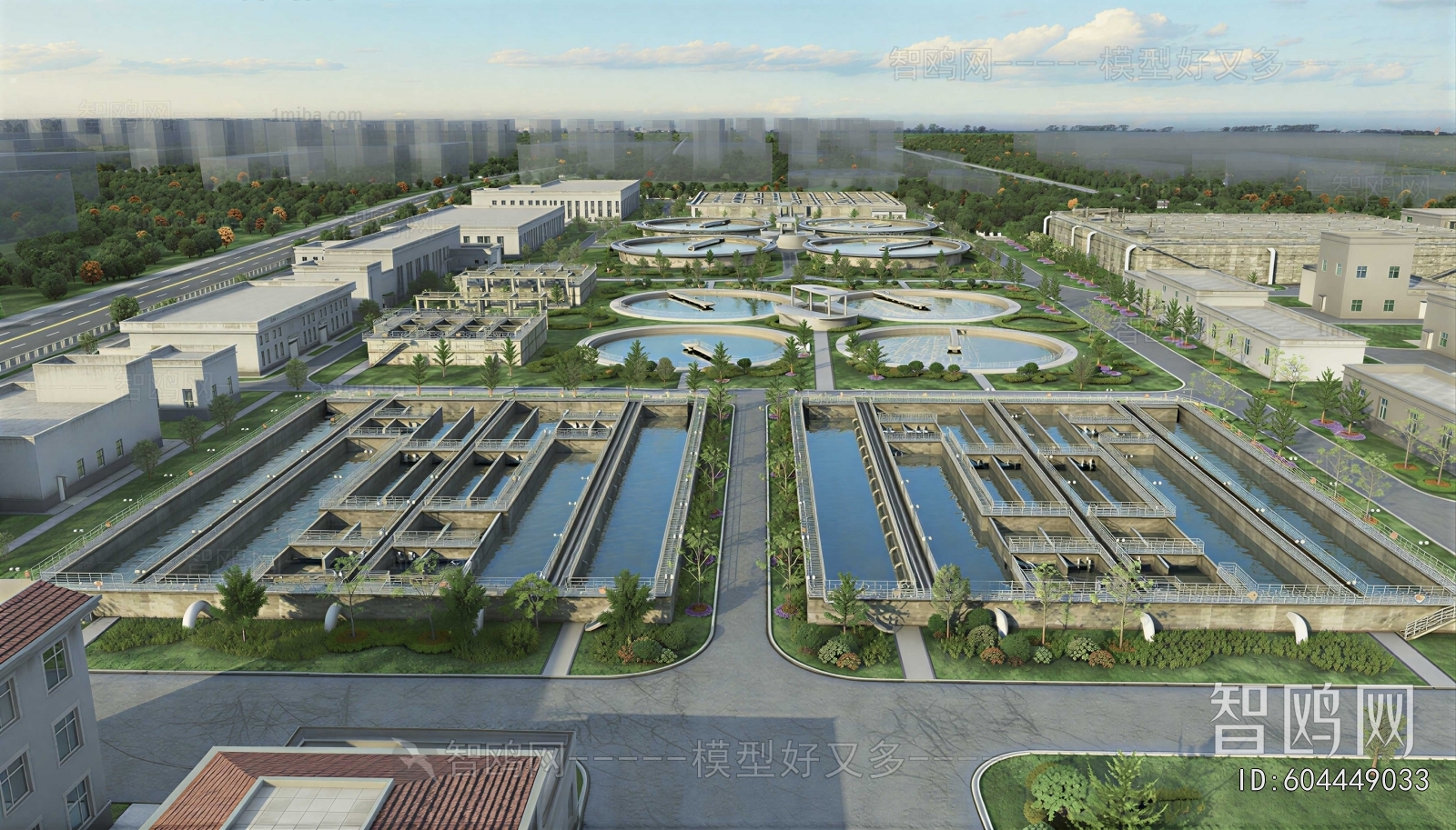 Modern Architectural Bird's-eye View Planning