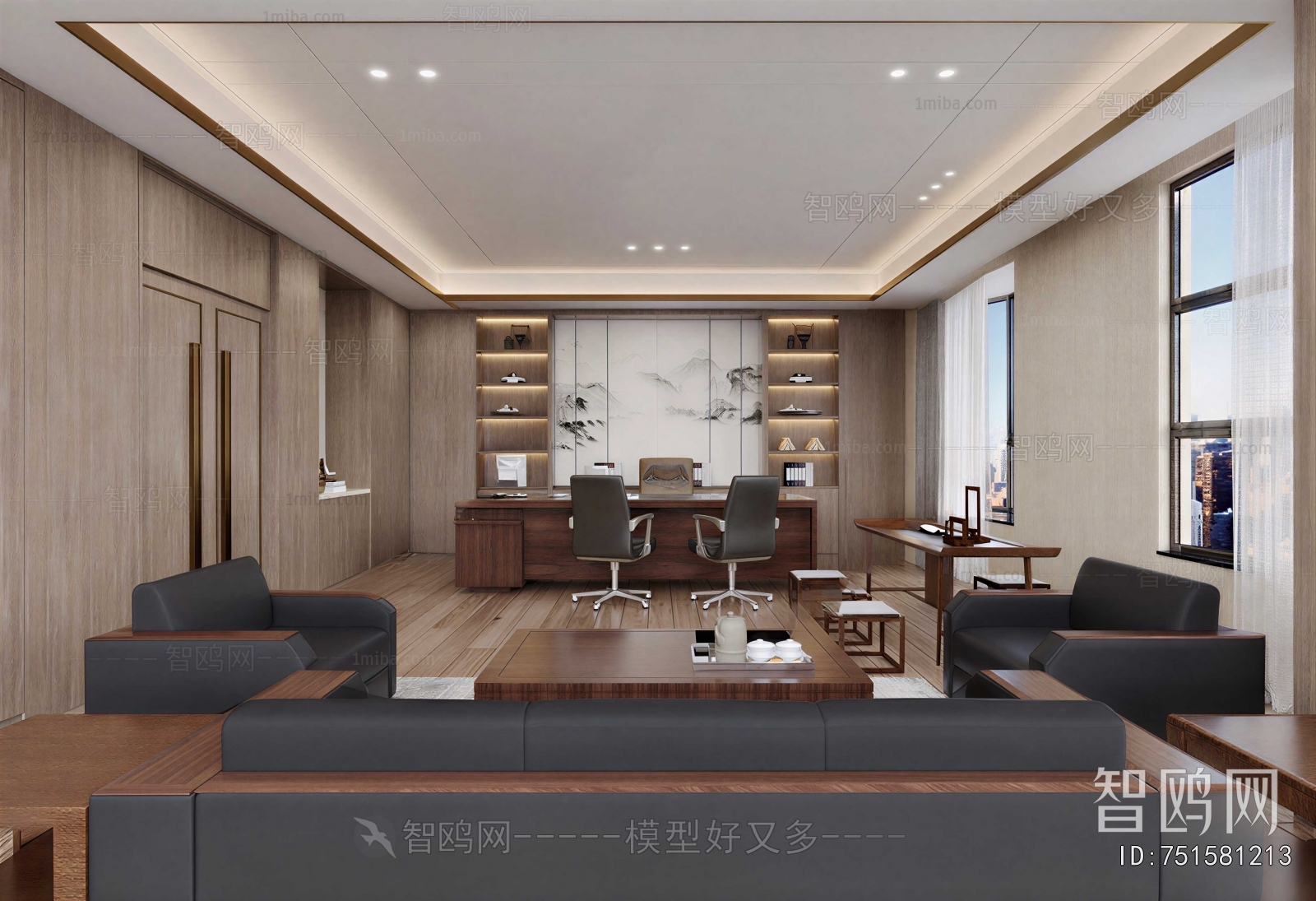 New Chinese Style Manager's Office