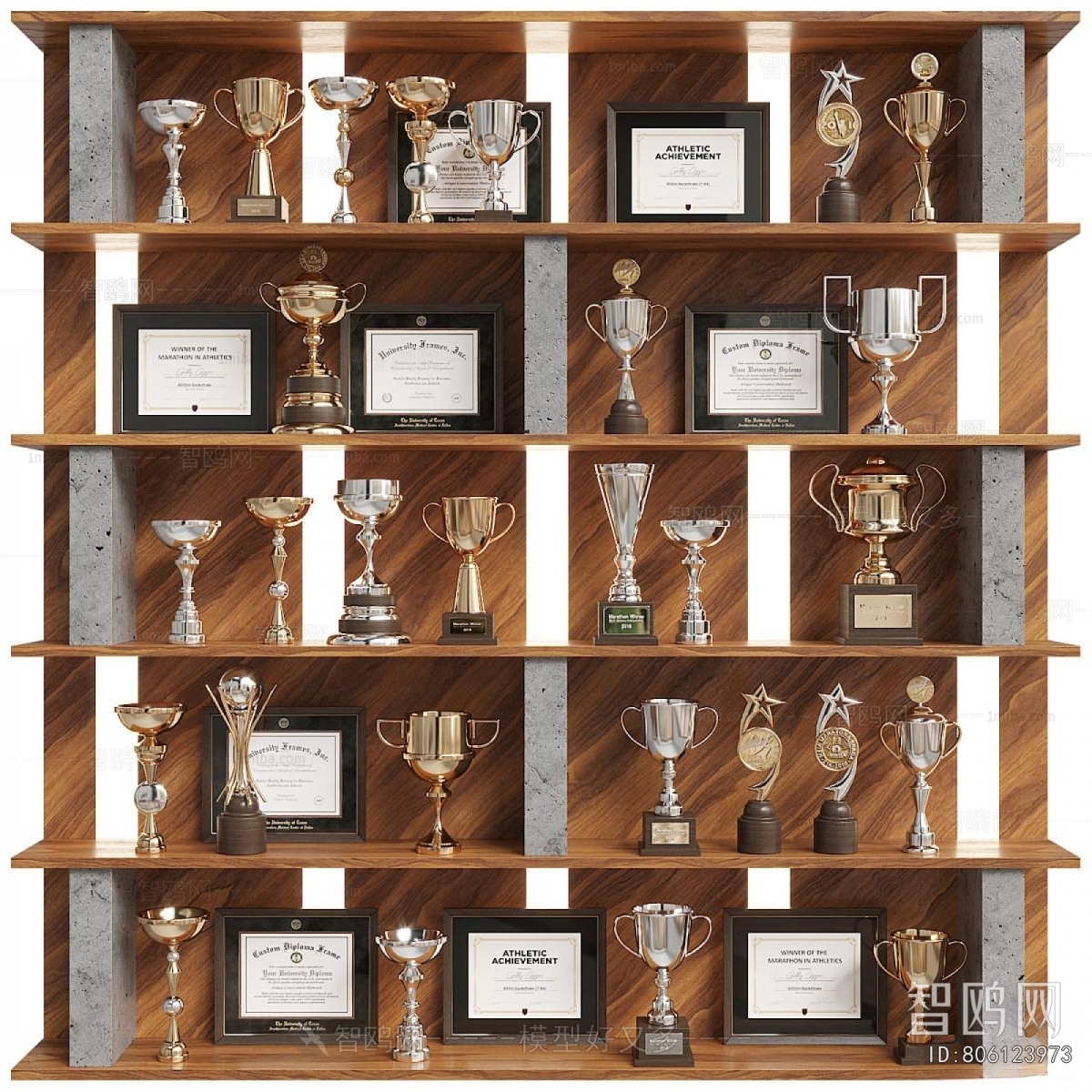 Modern Flag/badge/trophy/certificate