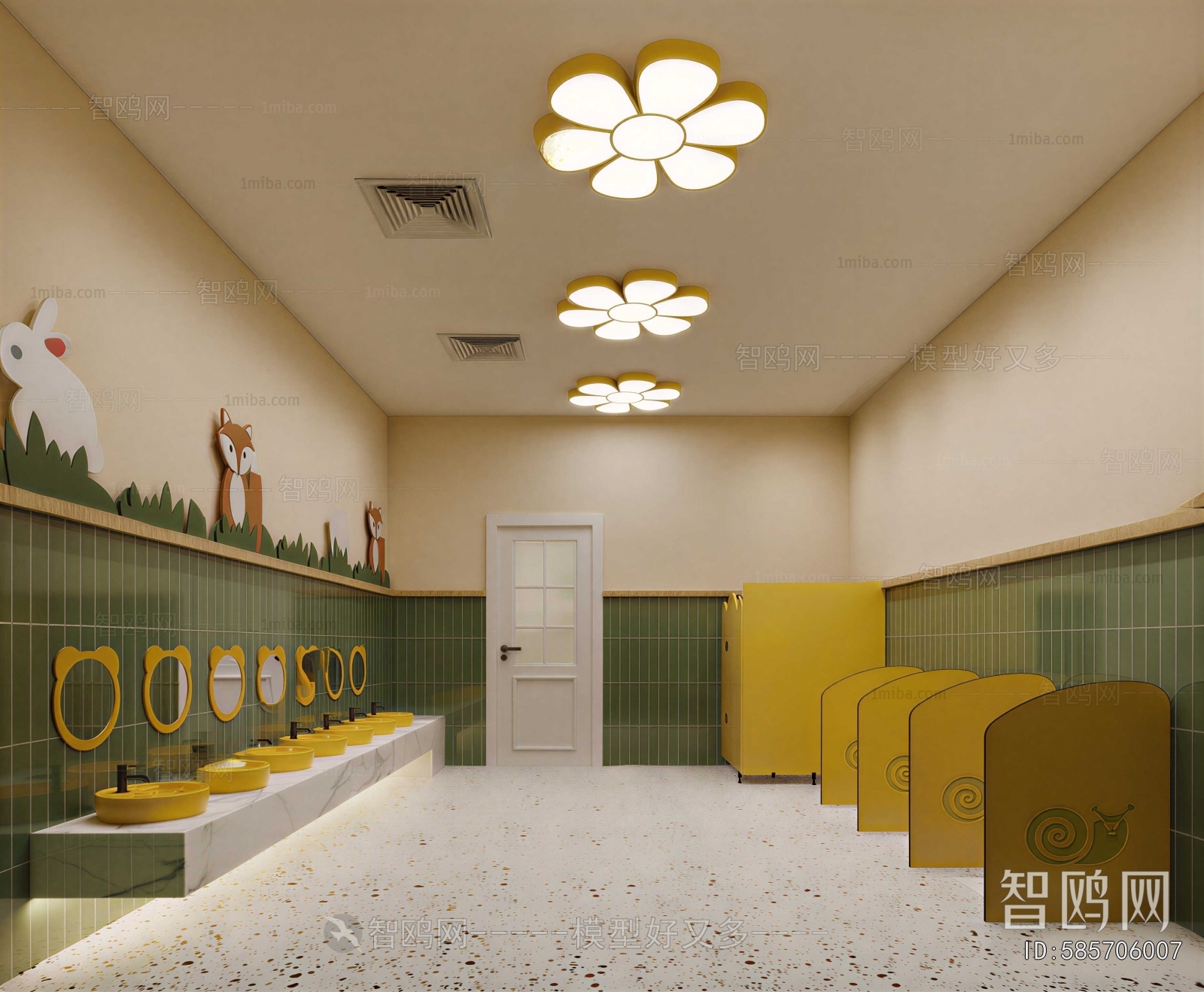 Modern Children's Restroom