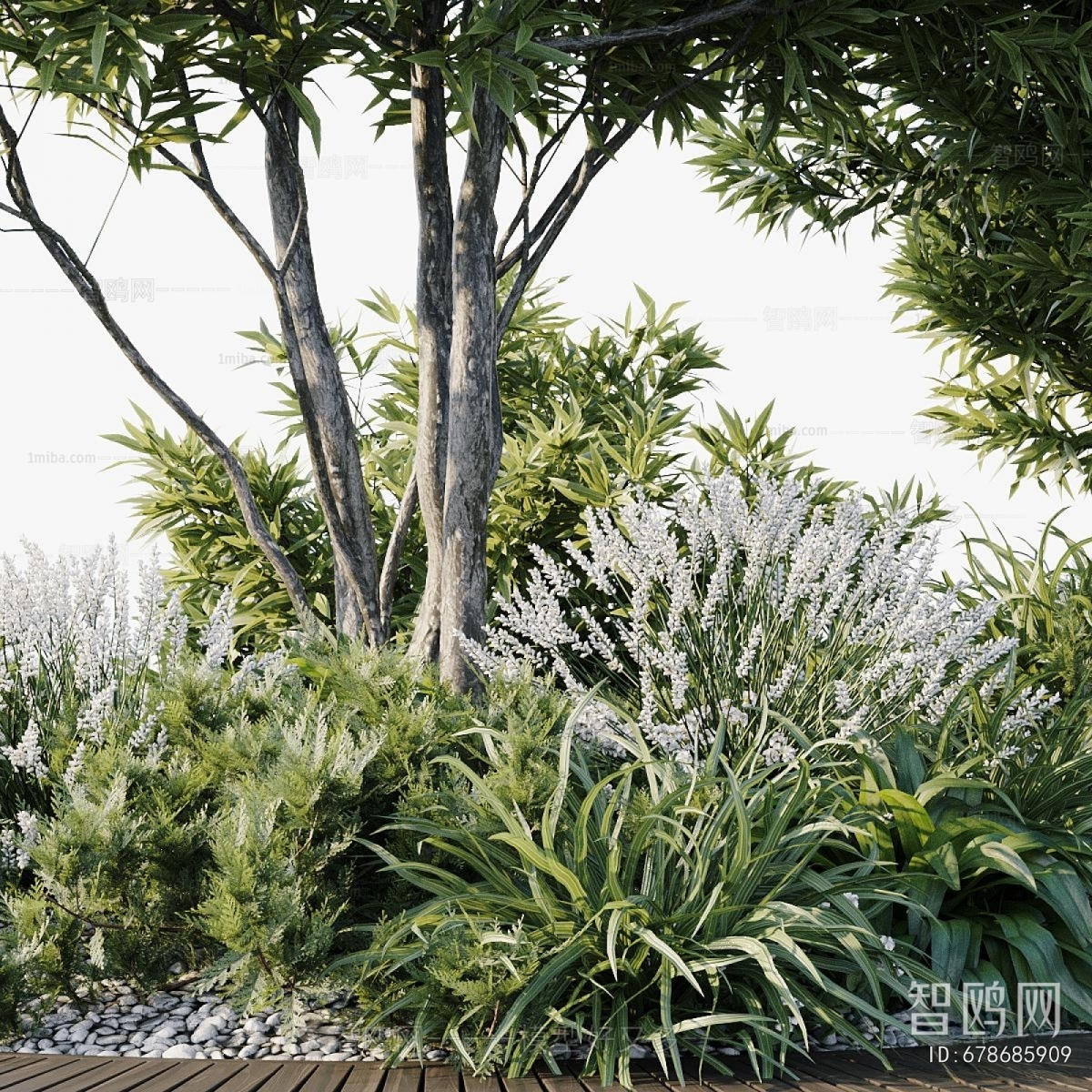 Modern Potted Green Plant