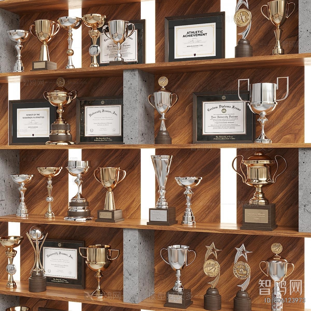 Modern Flag/badge/trophy/certificate