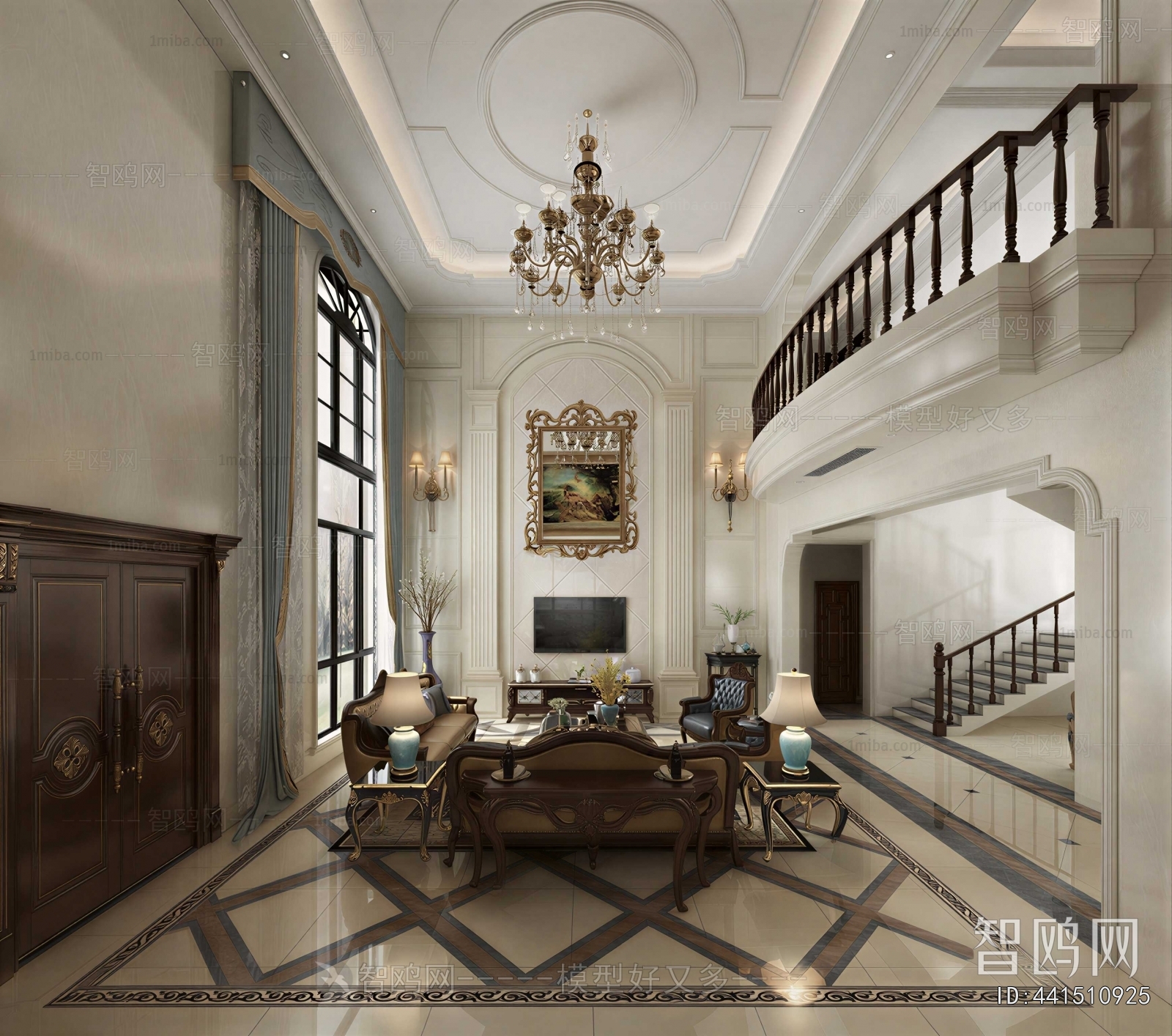 New Chinese Style A Living Room