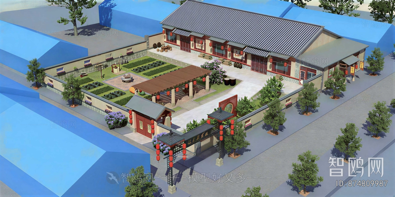 Chinese Style Architectural Bird's-eye View Planning