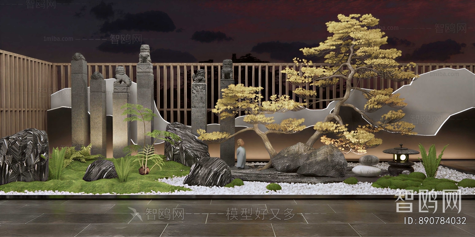 New Chinese Style Courtyard/landscape