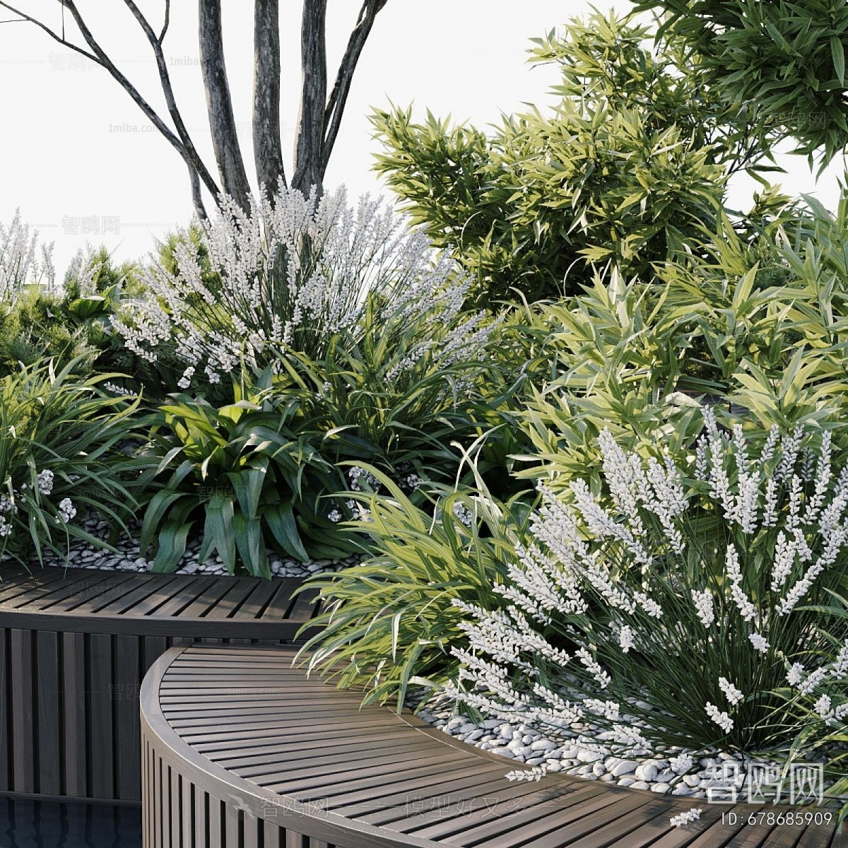 Modern Potted Green Plant