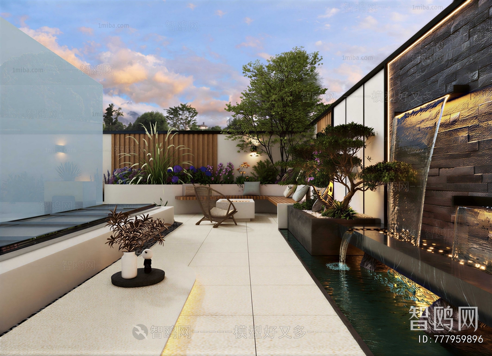 Modern Courtyard/landscape