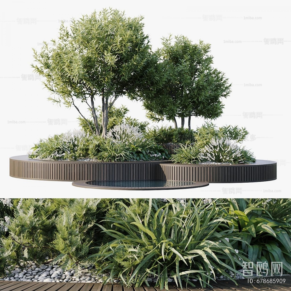Modern Potted Green Plant