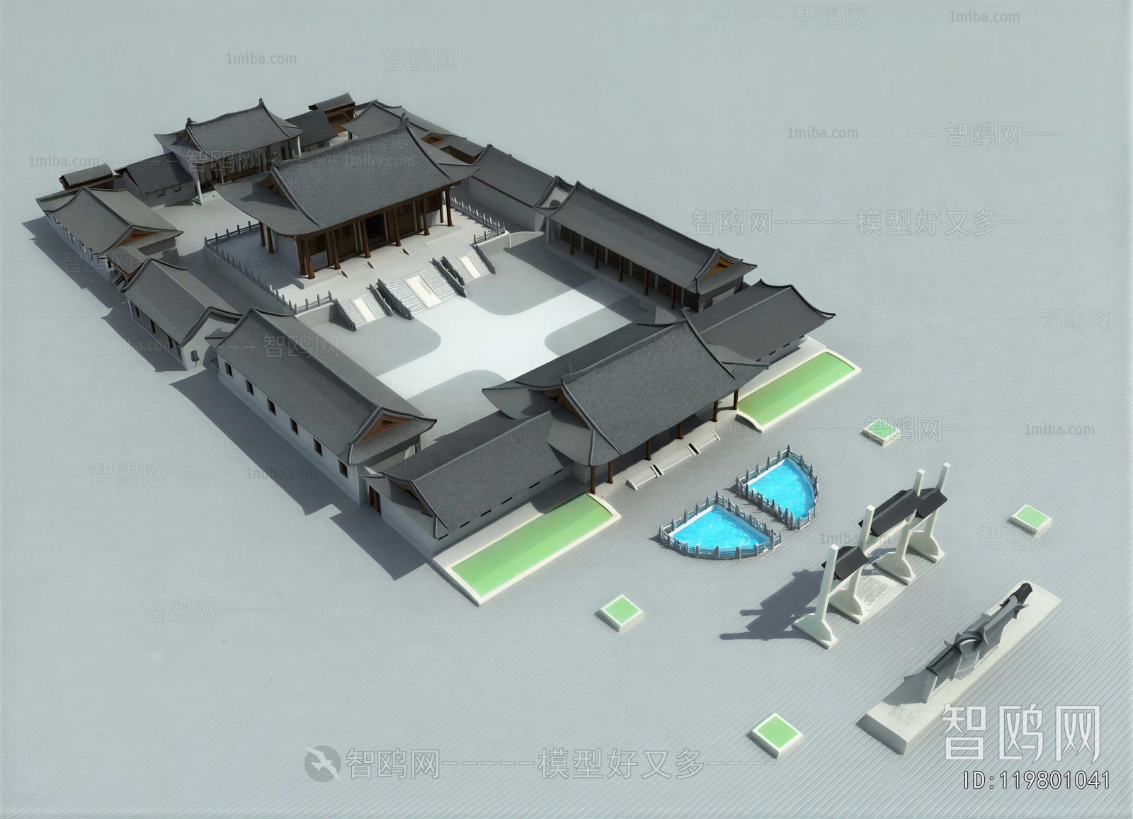Chinese Style Architectural Bird's-eye View Planning