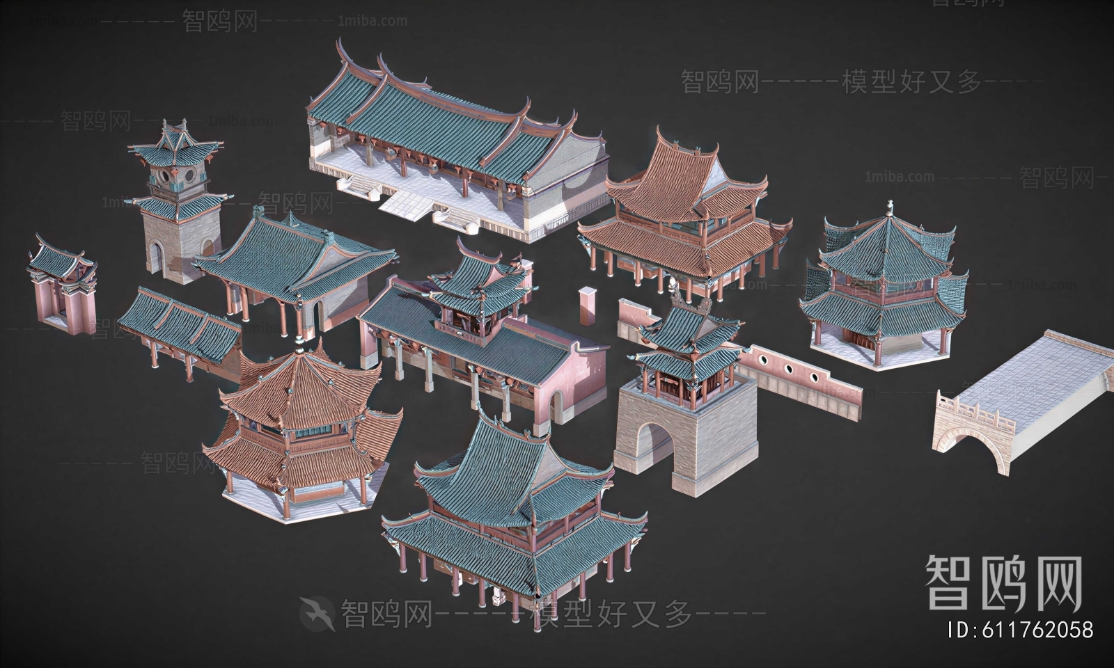 Chinese Style Ancient Architectural Buildings