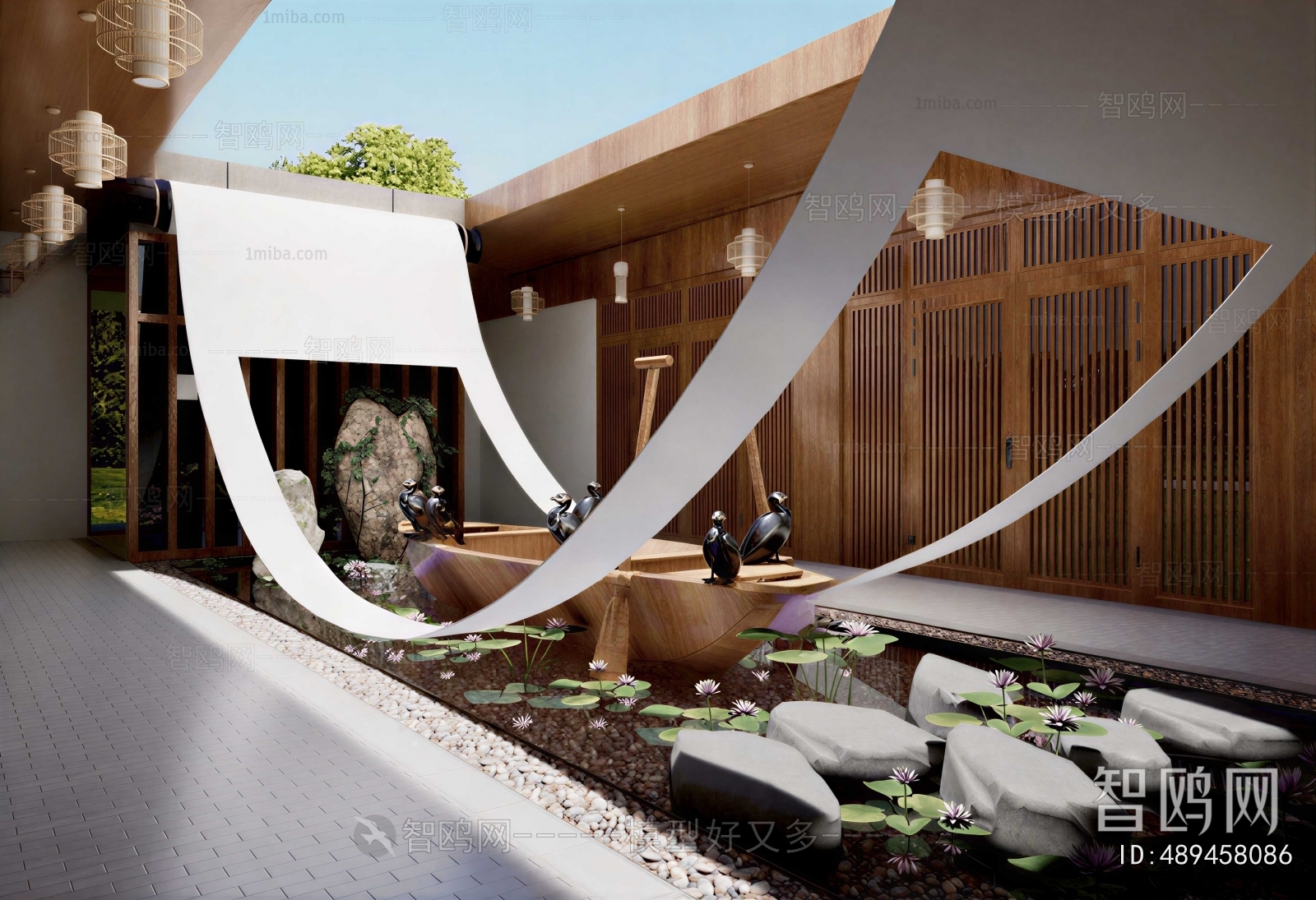 New Chinese Style Courtyard/landscape