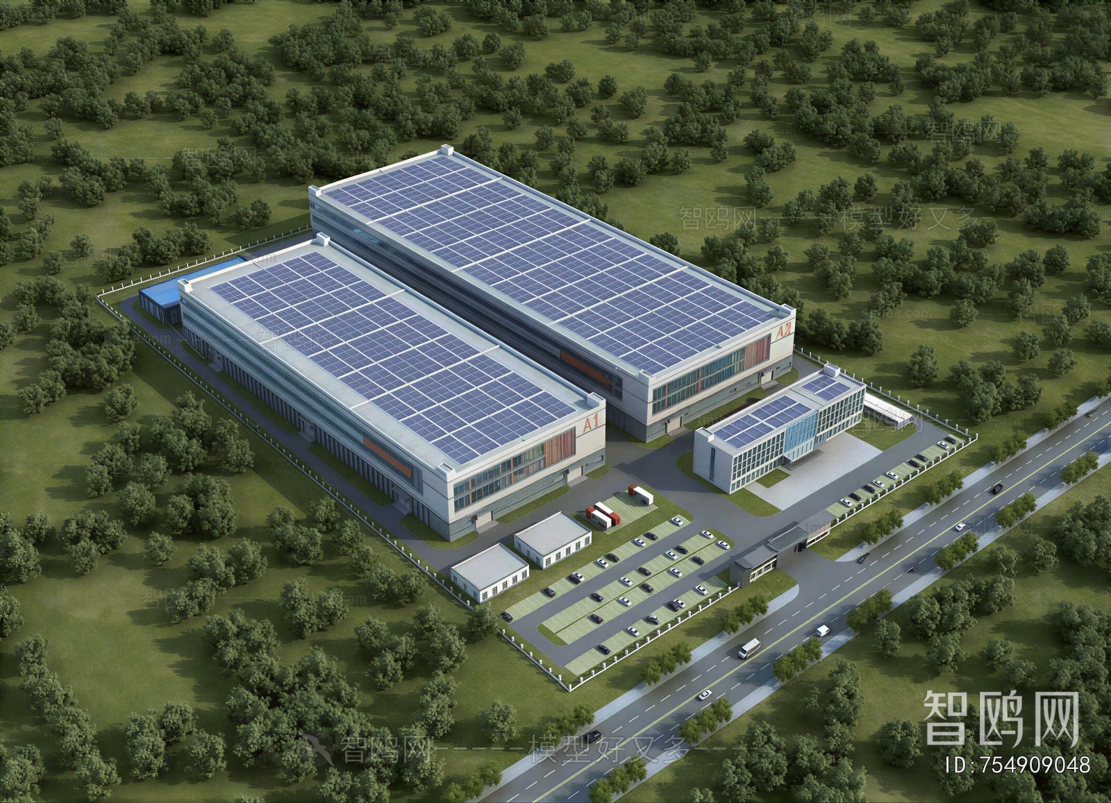 Modern Architectural Bird's-eye View Planning