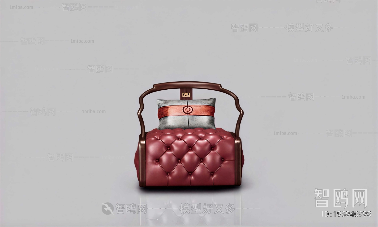 New Chinese Style Single Sofa