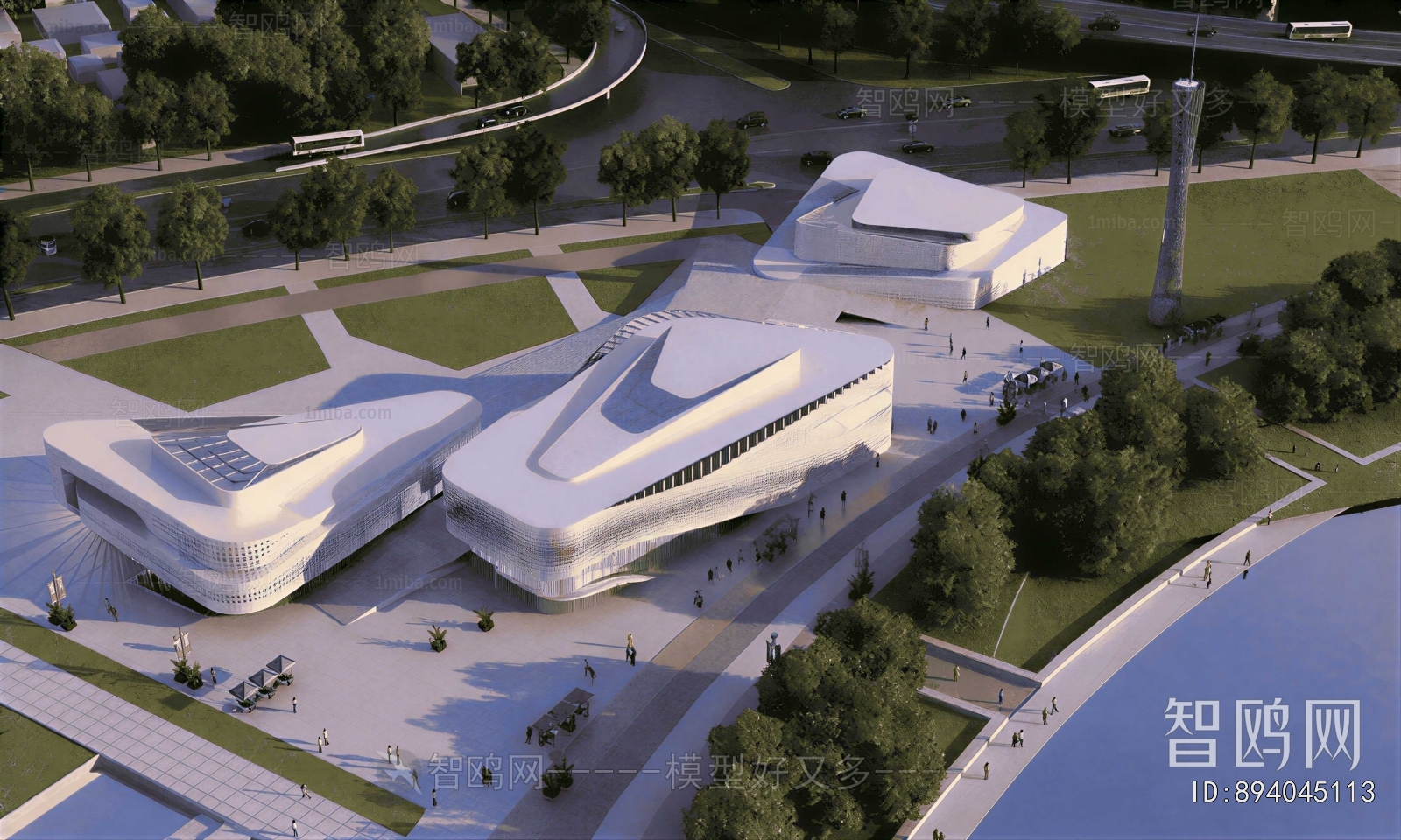 Modern Architectural Bird's-eye View Planning