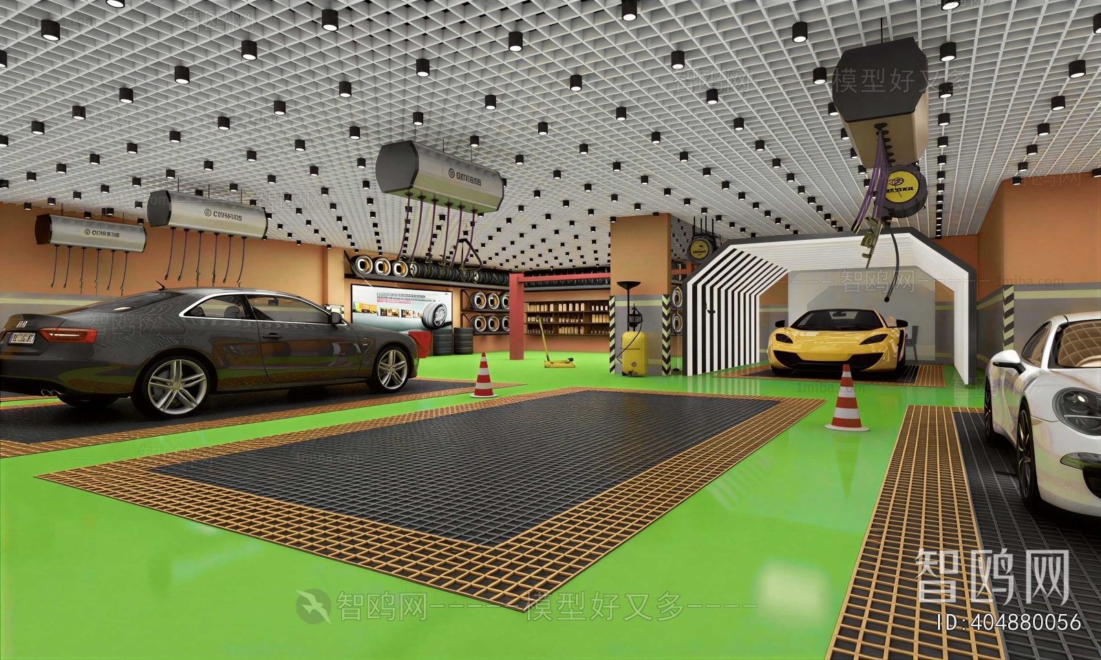 Modern Underground Parking Lot