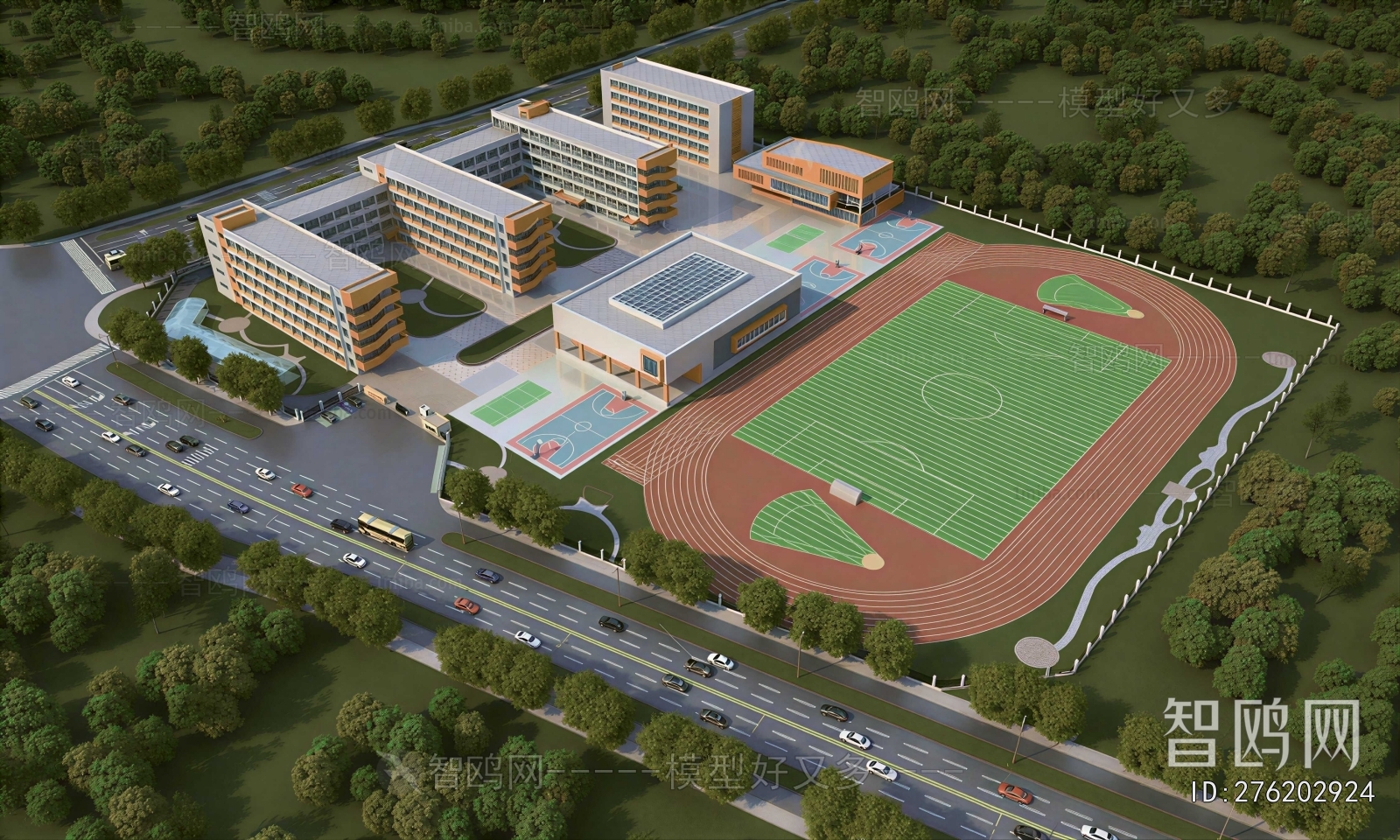 Modern Architectural Bird's-eye View Planning